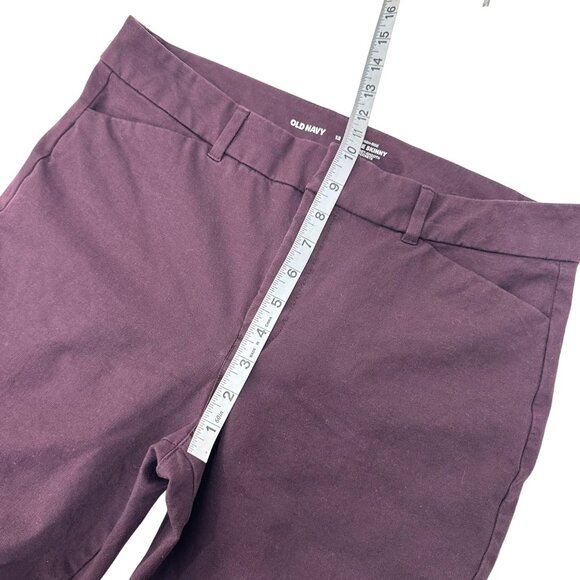 Old Navy Womens High Rise Pixie Skinny Pants Size 12 Purple Stretch Cotton Blend - Picture 5 of 9